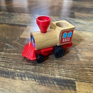 Vintage Mattel 1972 Mickey Mouse Wooden Wind Up TRAIN ONLY (No Characters) VTG